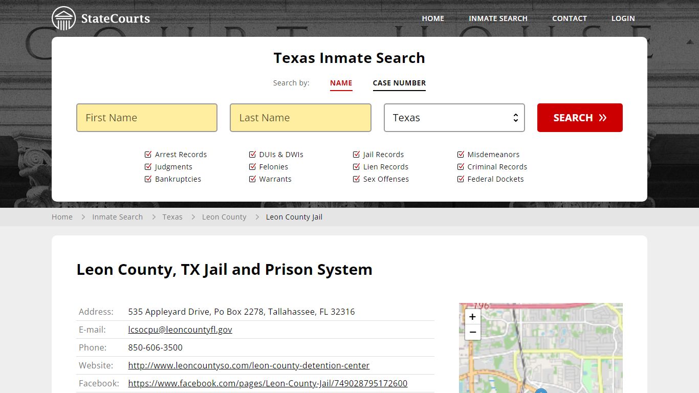Leon County Jail Inmate Records Search, Texas - StateCourts